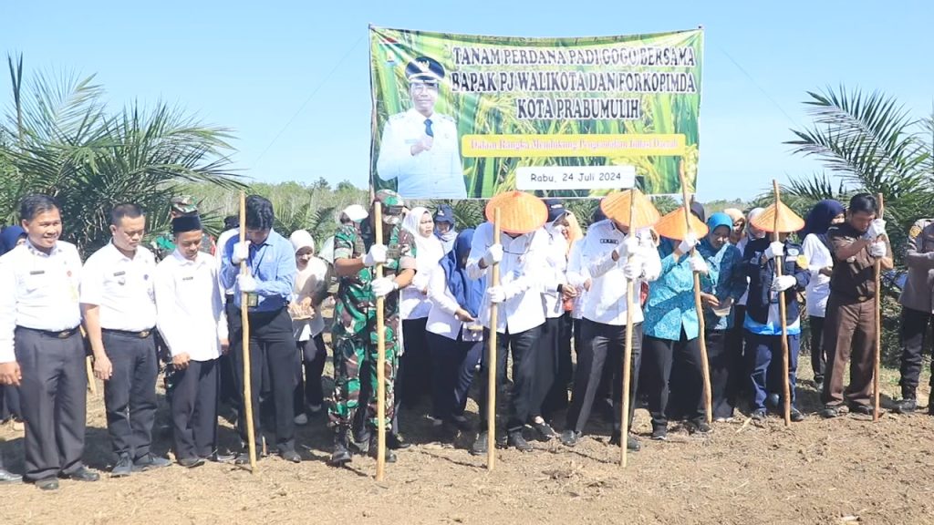 Dukung Program Mentan, Forkopimda Optimalisasi Lahan Rawa di Desa Karya Mulya Prabumulih