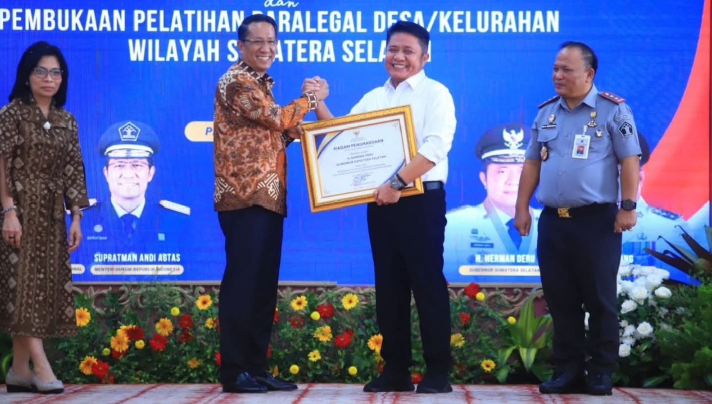 Pecahkan Rekor MURI, Gubernur Sumsel Resmikan Pos Bantuan Hukum & Pelatihan Paralegal Desa di Sumsel