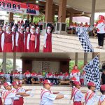 Riuhnya Momen Lomba Gerak Jalan di Kota Prabumulih Dilepas Oleh Hj Linda Arlan