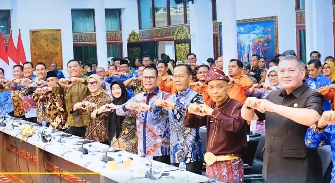 Rakor Sinergi Pengentasan Kemiskinan Se-Sumsel Dihadiri Sekda Prabumulih