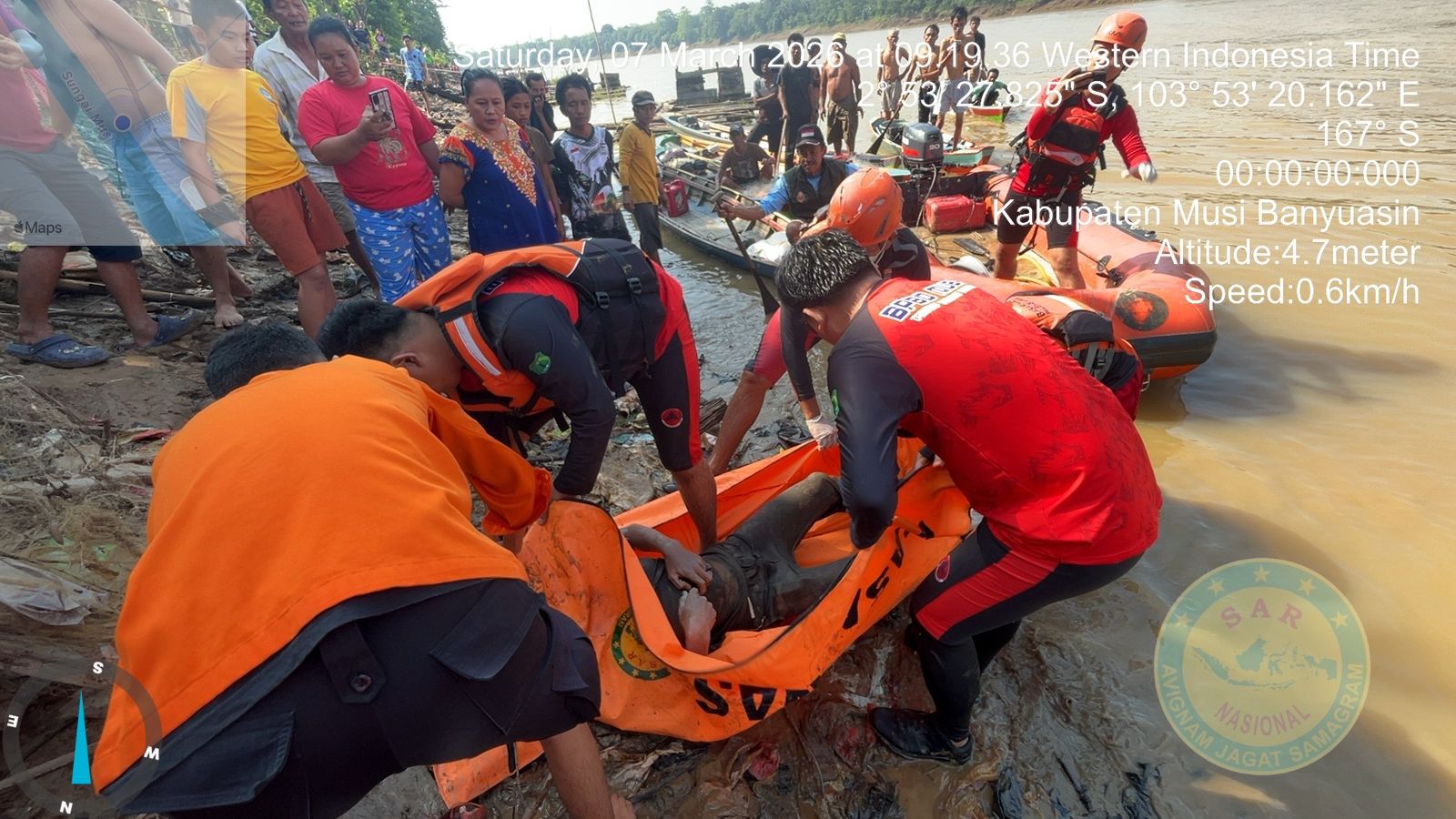 Pemuda Sekayu Tenggelam, Tim Gabungan Berhasil Evakuasi Korban