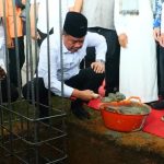 Peletakkan Batu Pertama Pembangunan Masjid Baitul Huda di OKU Timur Oleh Wagub Sumsel