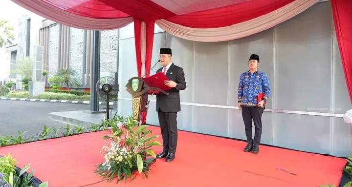 Sekda Sumsel Pimpin Upacara Hari Lahir Pancasila